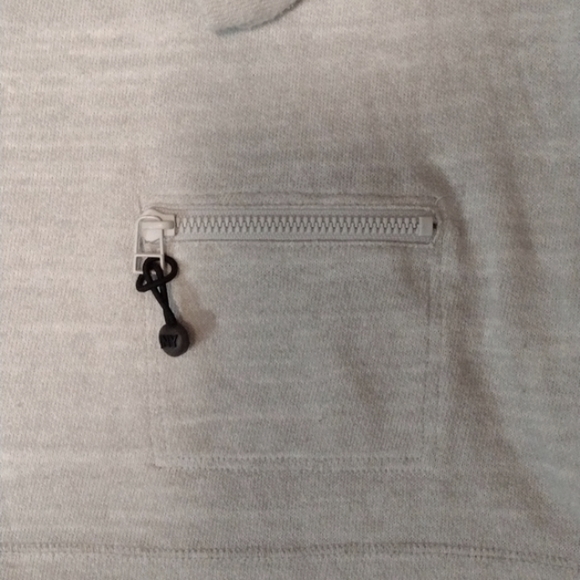 JONES NEW YORK Oversize Grey Long Crop Style SWEATSHIRT with CUTEfront POCKET!! - Picture 6 of 7